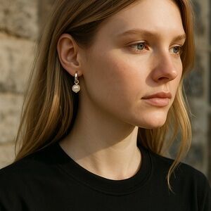 🆕Vintage Keyes 24kt Gold Plated Clip On Pearl Drop Earrings ✨🤍🤍✨